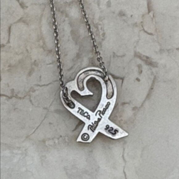 Tiffany & Co. Paloma Picasso Loving Heart Necklace Sterling Silver - Picture 3 of 7